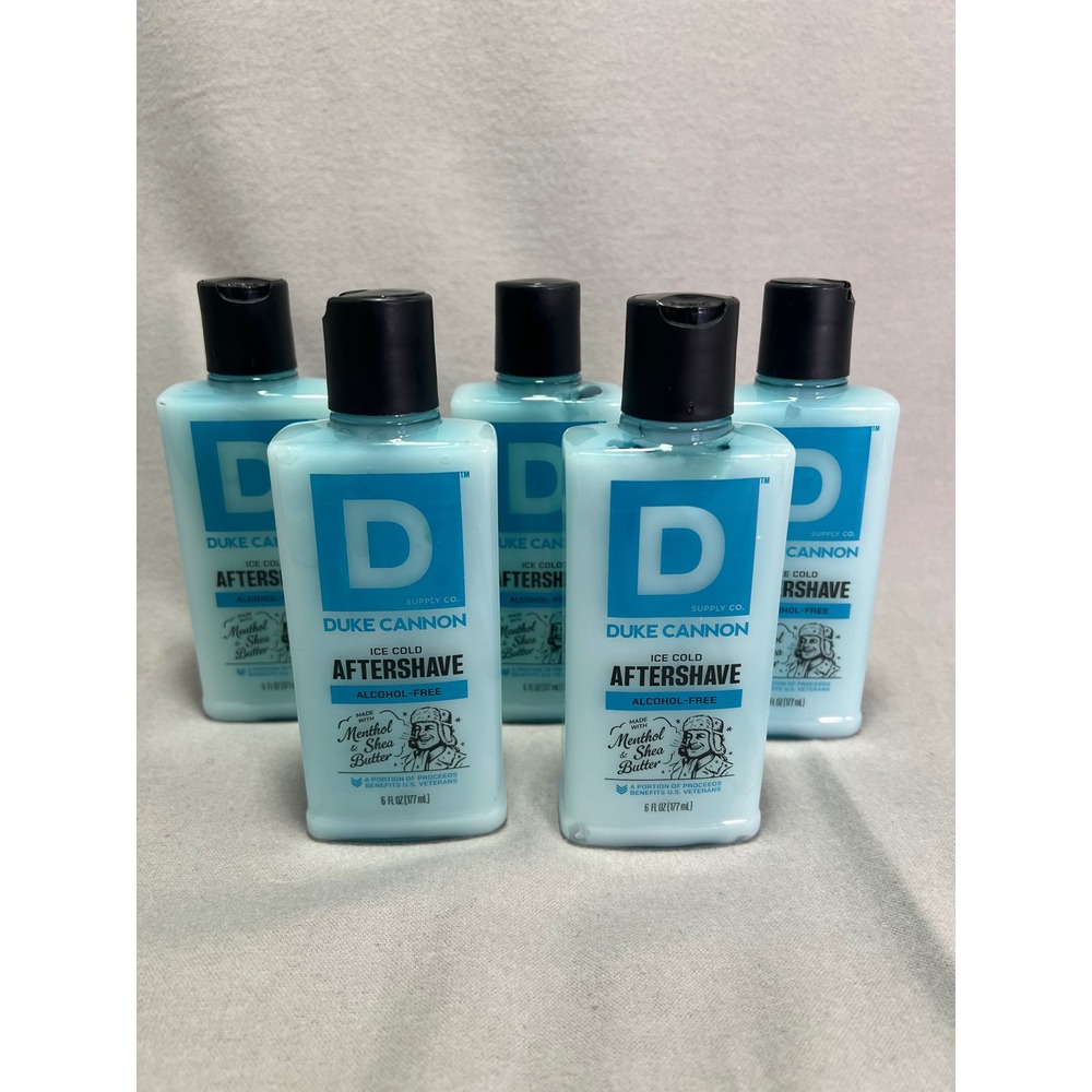 Duke Cannon Ice Cold Aftershave Menthol Shea Butter Alcohol Free 6oz 5 Packs